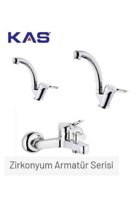 KAS ZİRKONYUM 3 LÜ SET ( BANYO-EVYE-LAVABO )